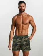 Men’s swim trunks green camouflage - Image 2