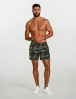 Men’s swim trunks green camouflage - Image 4