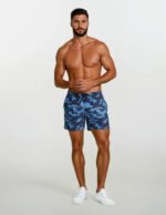 Men's swim trunks blue camouflage - Image 3